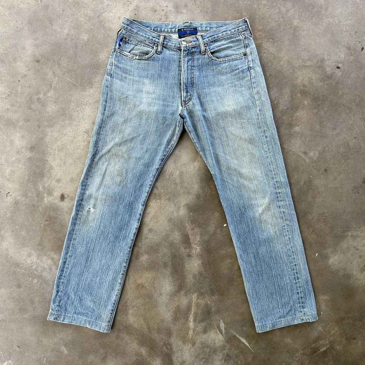 Japanese Brand W33🔥Vintage R.Newbold Distressed Faded Denim Jean Pant Size US 33 - 1 Thumbnail
