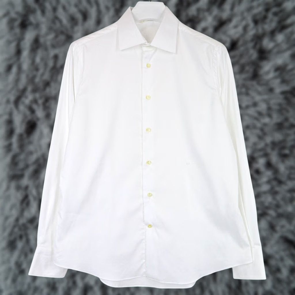 Suitsupply Suitsupply Slim Fit Formal Shirt Men's X LARGE White Collared Button-Up Dress Shirt XL Men Slim Fit Court White Collared Dress Shirt Mens Size 46R - 1 Thumbnail