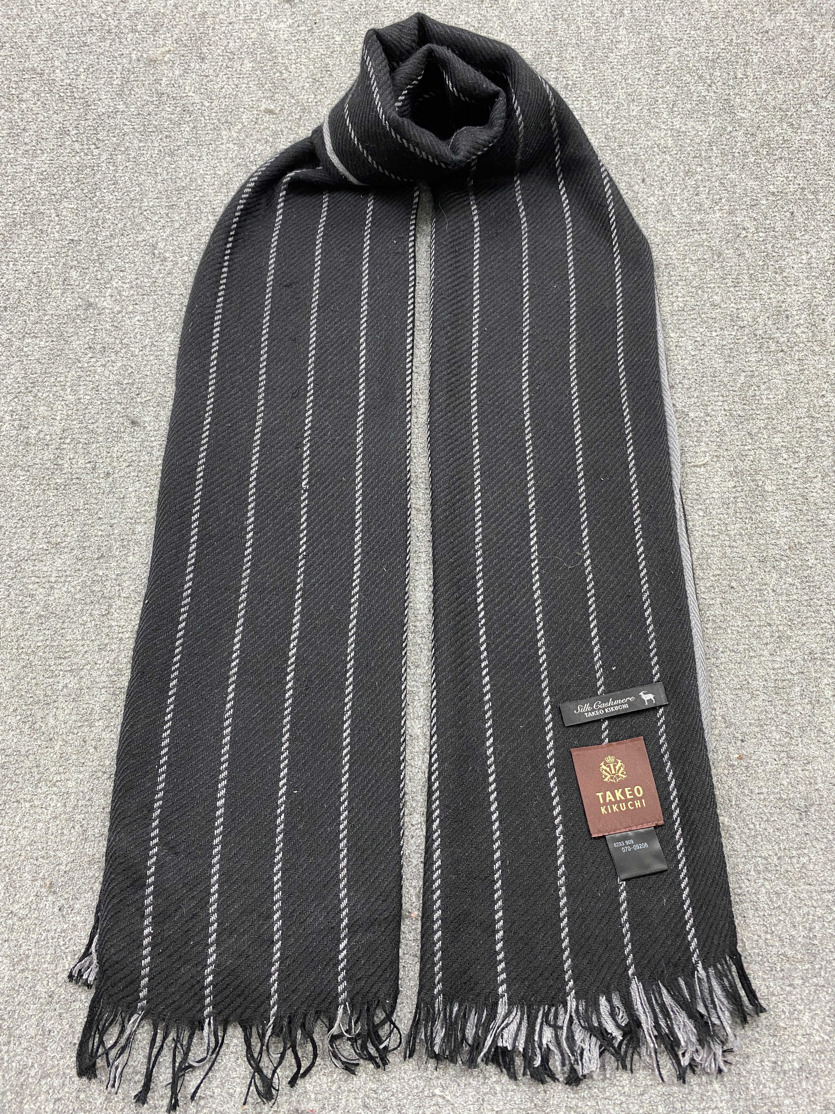 Japanese Brand Takeo Kikuchi Cashmere Scarf / Muffler / Neckwear SC0174 Size ONE SIZE - 1 Thumbnail