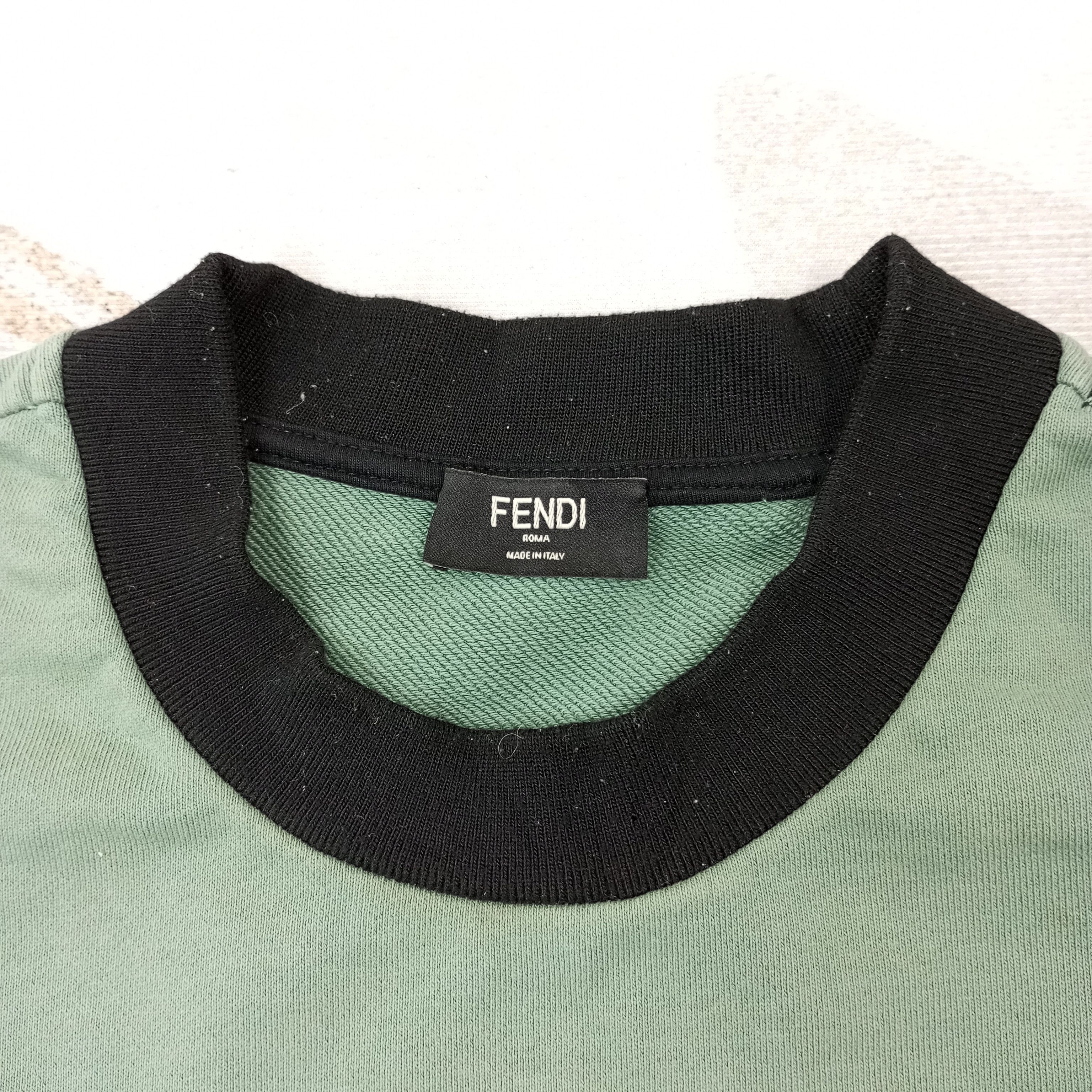 Vintage Fendi Spellout Design Sweatshirt c234n25 Size US L / EU 52-54 / 3 - 7 Thumbnail
