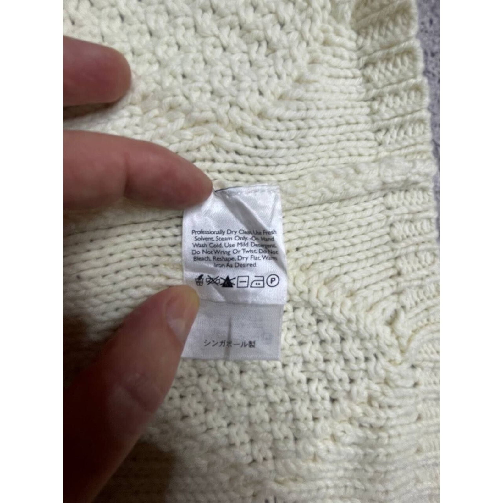 Eddie Bauer Vintage Eddie Bauer White Cable Knit Turtleneck Sweater M Size US M / EU 48-50 / 2 - 6 Thumbnail