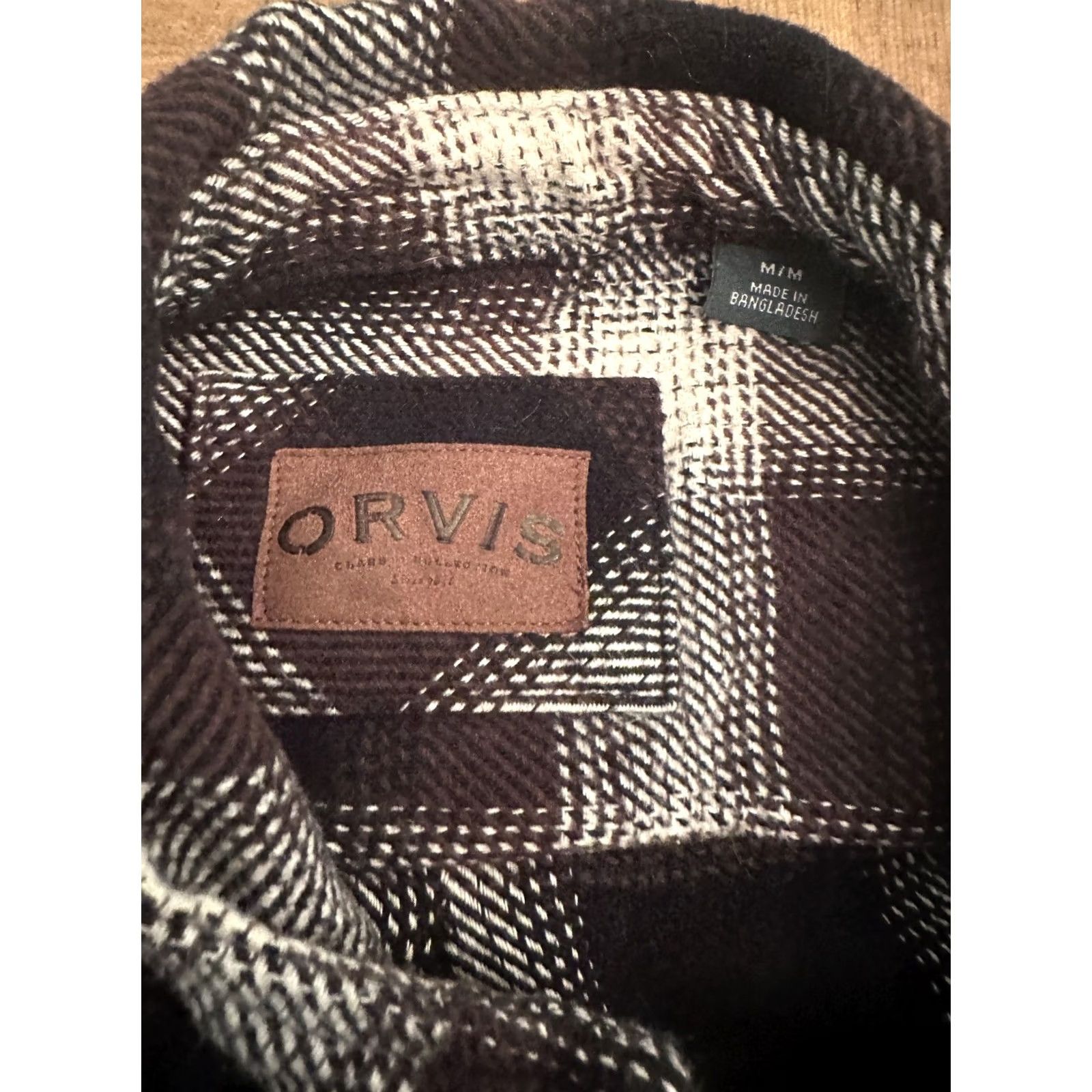 Orvis VINTAGE Orvis Heavy Black White Plaid Flannel Jacket Mens Medium Hand Pocket’s Casual Outdoor Classic Button-Up Hoodie? Size US M / EU 48-50 / 2 - 3 Thumbnail