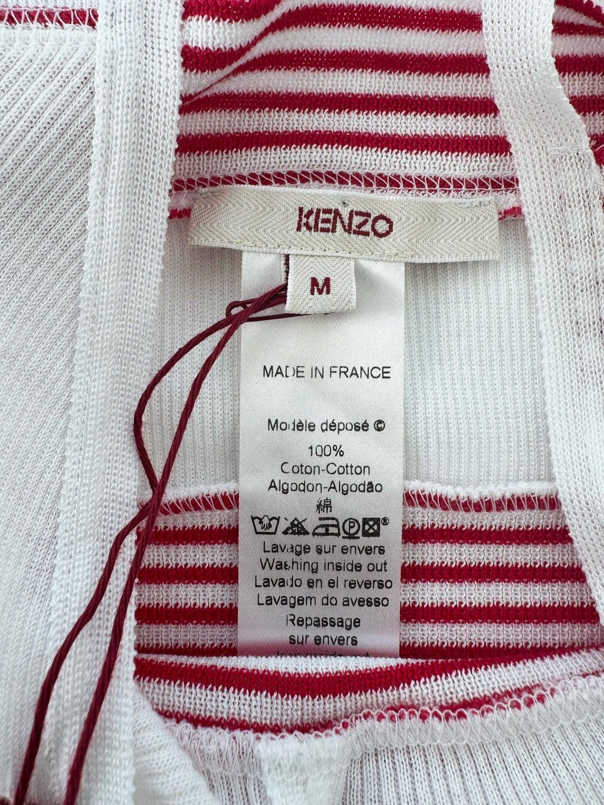 Kenzo Top white Kenzo with red and blue stripes Size M / US 6-8 / IT 42-44 - 3 Thumbnail