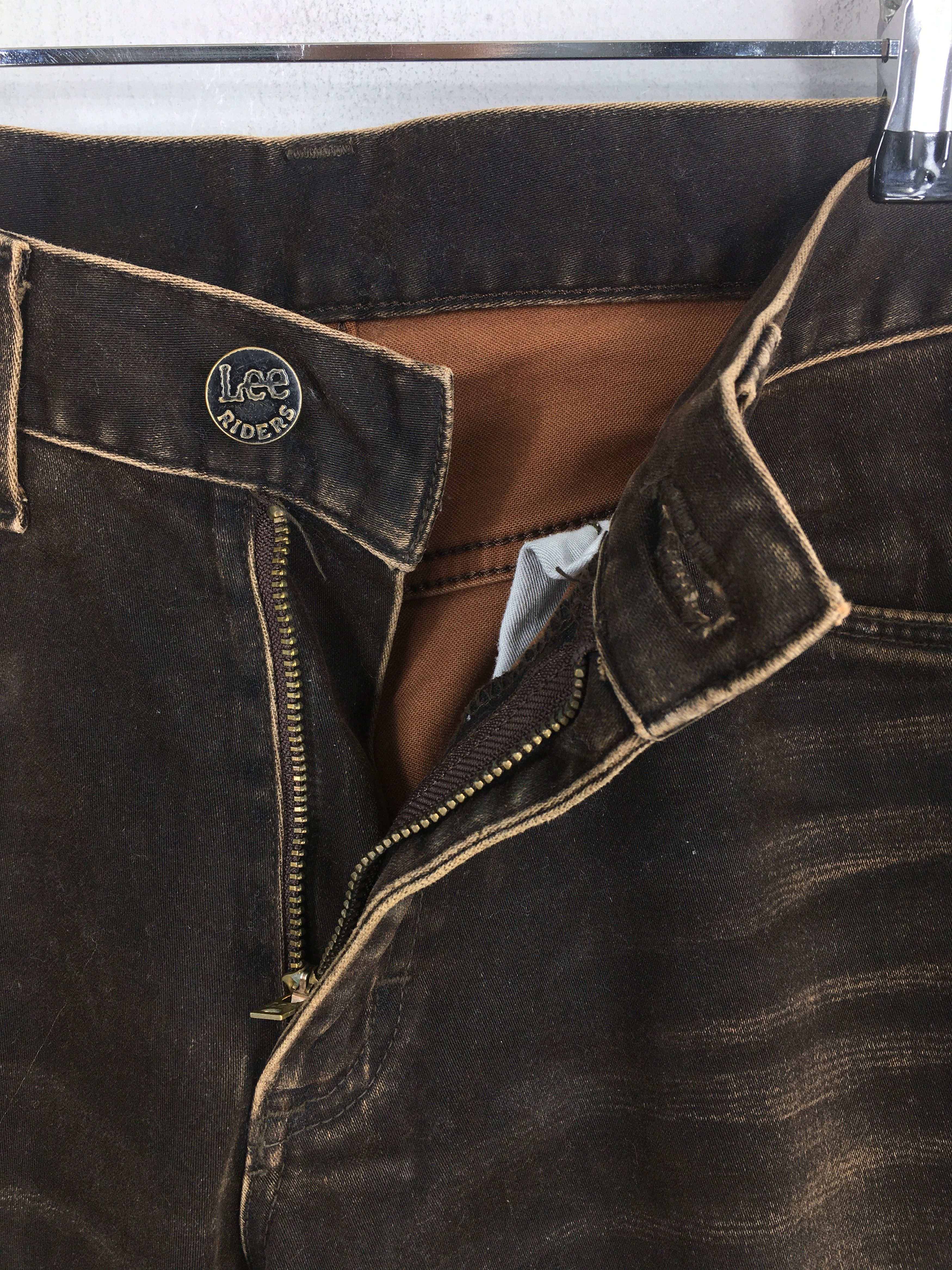 Lee Size 30x29 Vintage Lee Cowboy Wax Brown Flared Jeans S681 Size US 30 / EU 46 - 6 Thumbnail