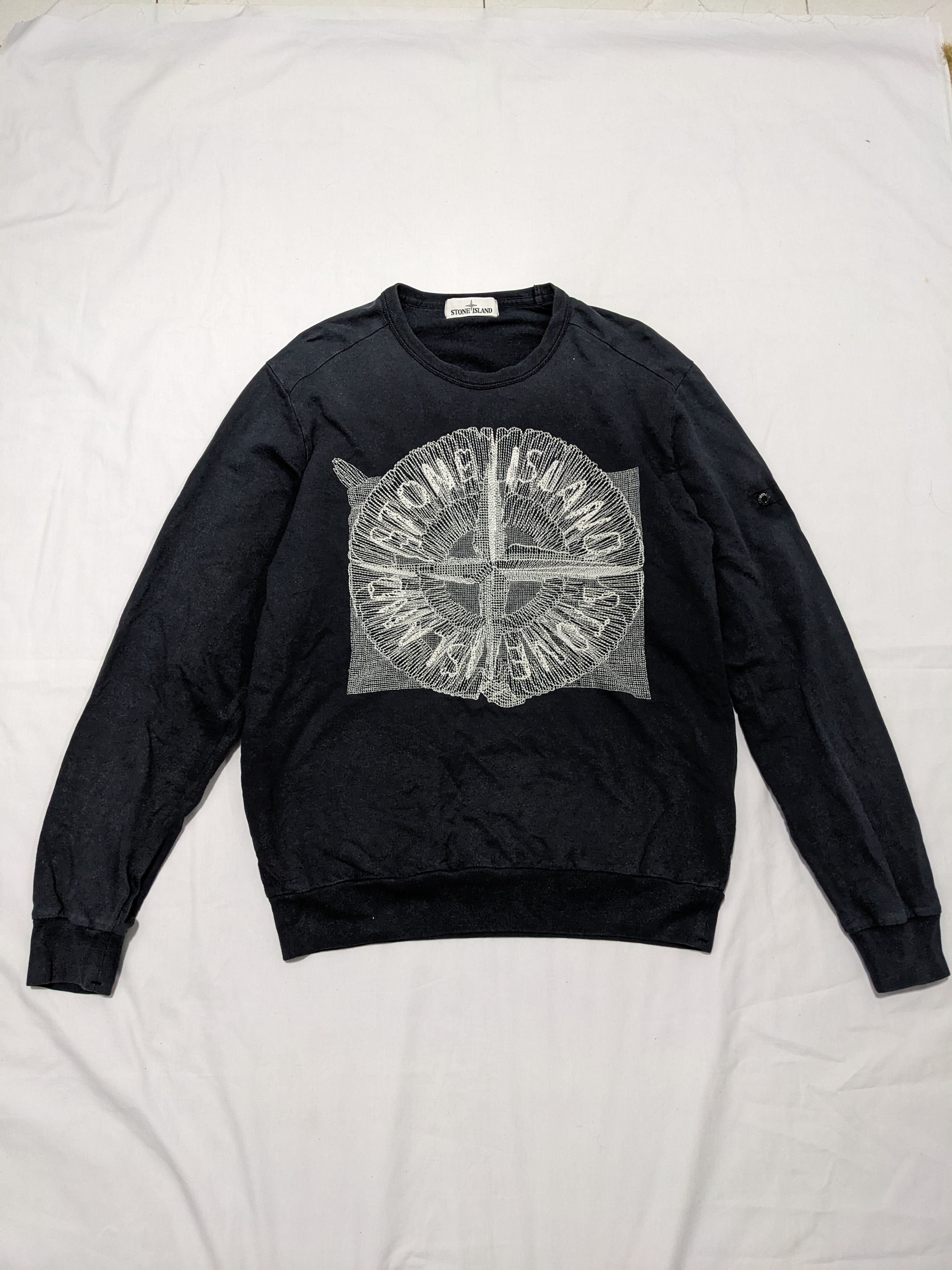 Massimo Osti × Stone Island Stone Island Faded Black Sweatshirt 