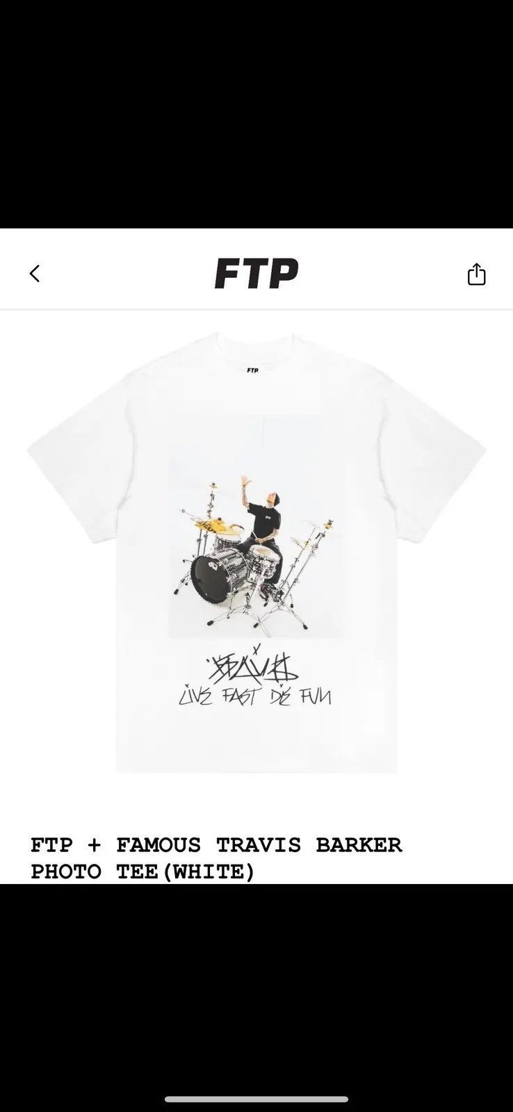 Fuck The Population FTP X FAMOUS STARS ⭐️ TRAVIS BARKER T-SHIRT