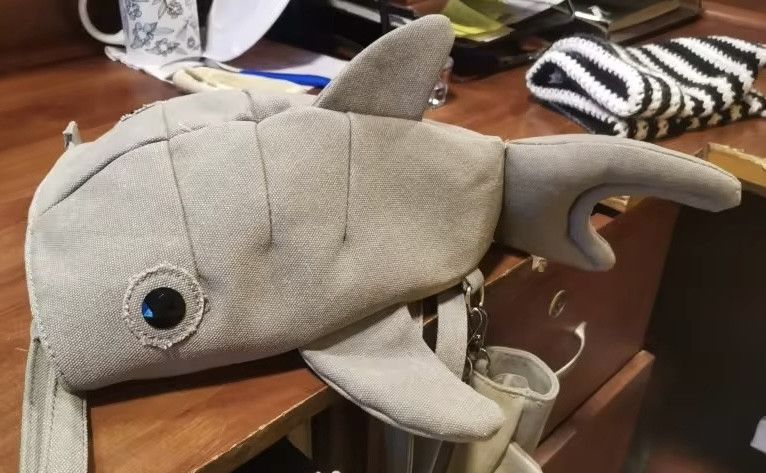 Japanese Brand Canvas Crossbody Shark Bag Size ONE SIZE - 5 Thumbnail