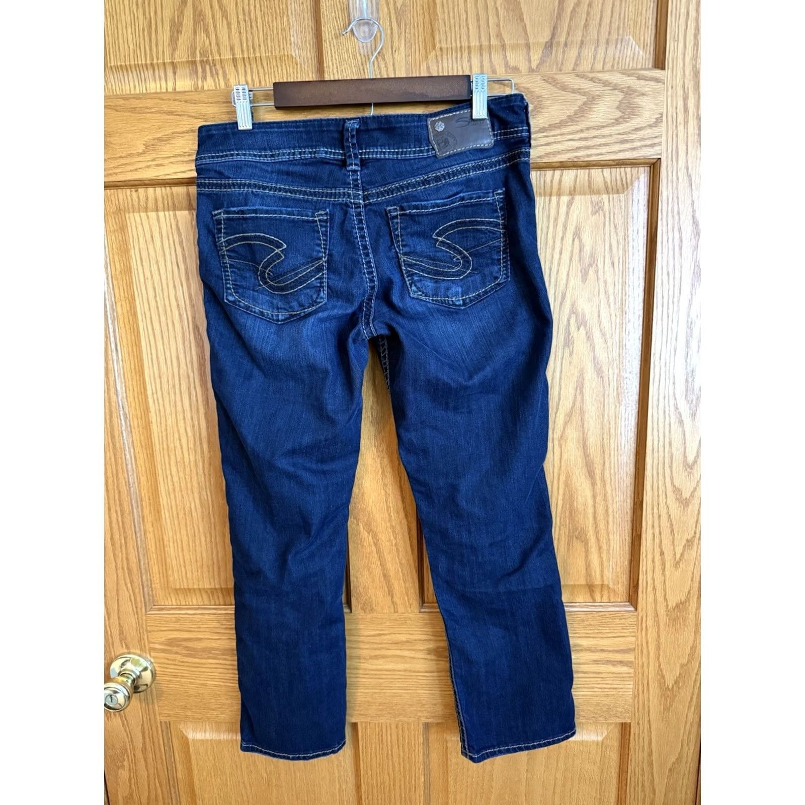 Silver Jeans Co. Silver Jeans Suki Capri Jeans Womens W29 Blue Stretch Denim Western Concert Weekend Metal Size 29" - 2 Thumbnail