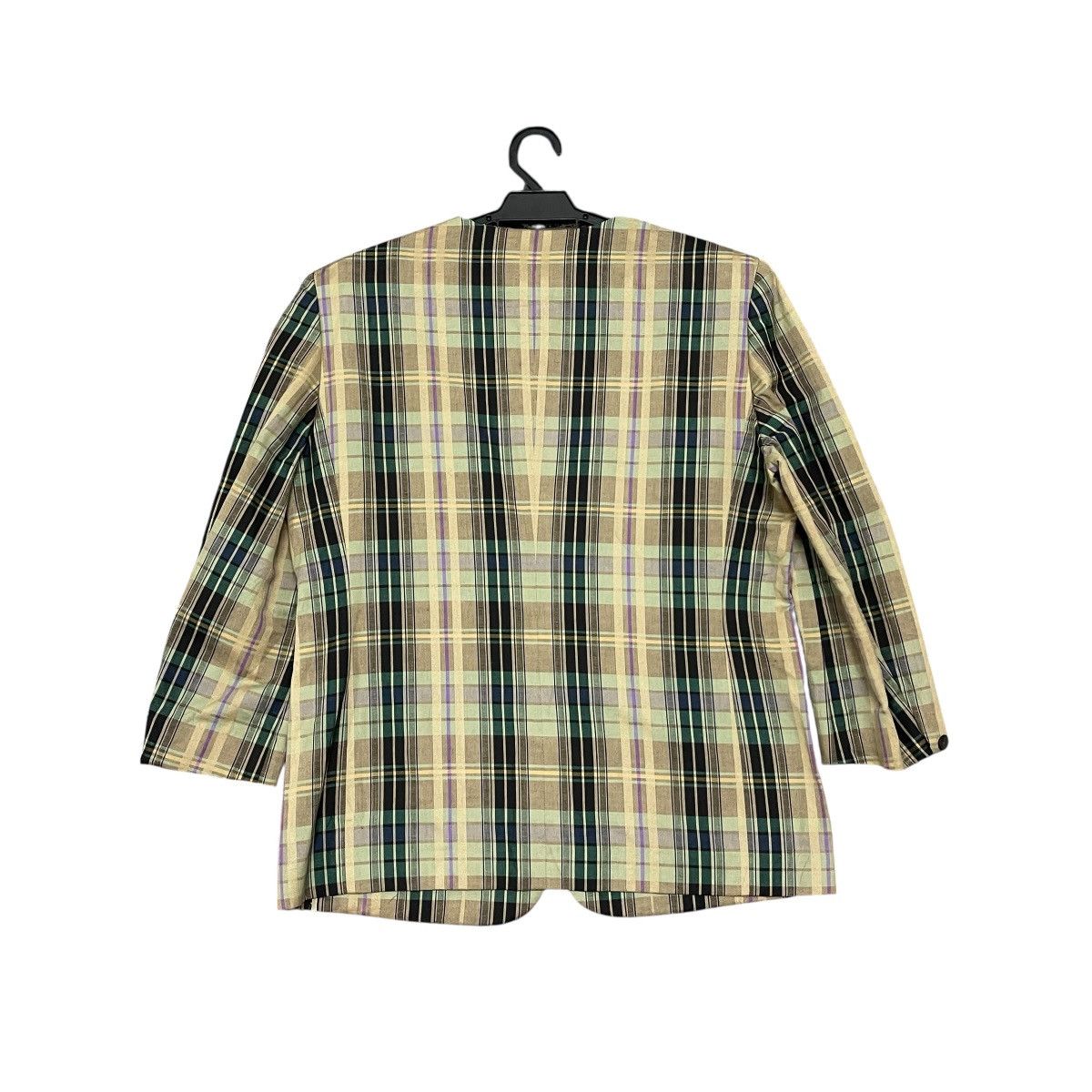 Burberry Vintage 90s Burberrys’ Japan Checkered Cotton Linen Blazer Size M / US 6-8 / IT 42-44 - 12 Thumbnail