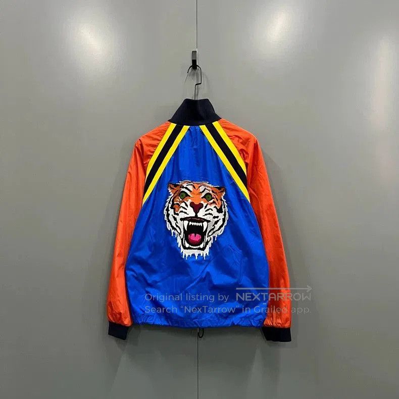 Gucci Colorblock Tiger Embroidery Jacket.