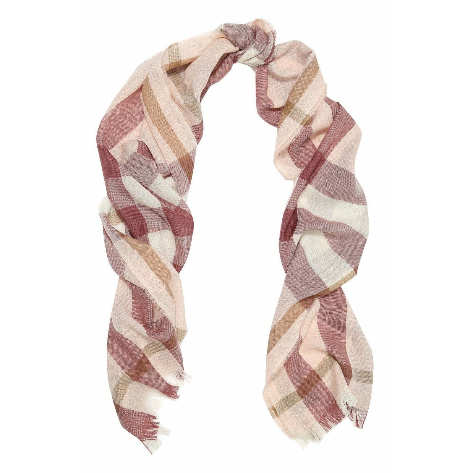 Burberry TONAL PINK WOOL CASHMERE NOVA CHECK LIGHT SCARF 18X80 200X45 Size ONE SIZE - 2 Thumbnail