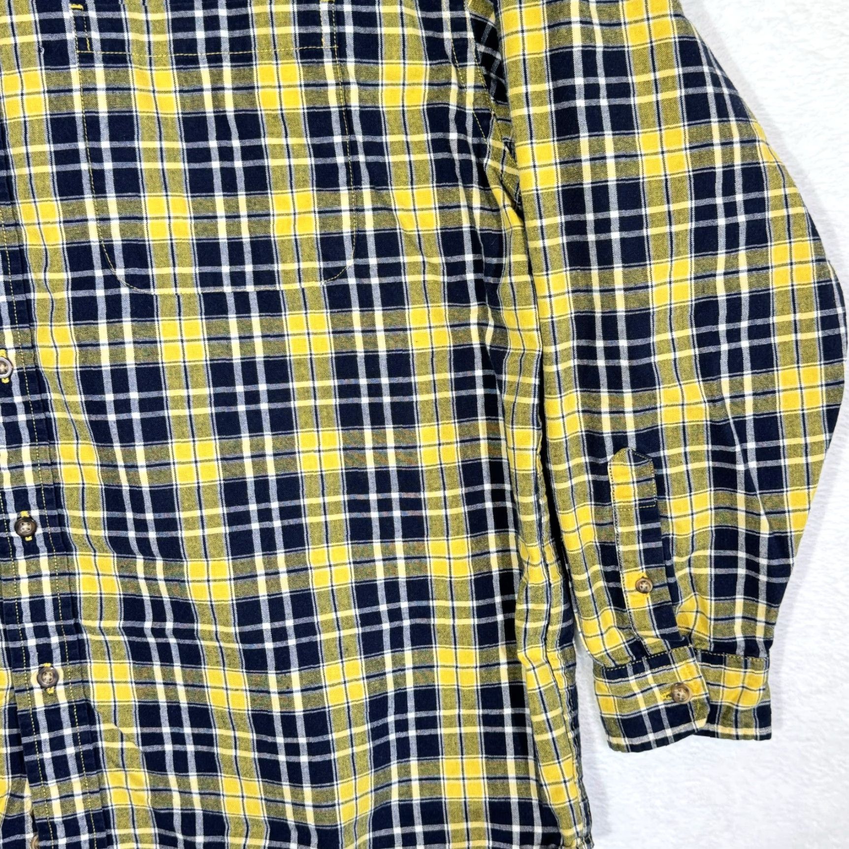 Eddie Bauer Eddie Bauer Shirt Black Yellow Plaid 100% Cotton Button-Down L Mens Size US L / EU 52-54 / 3 - 5 Thumbnail