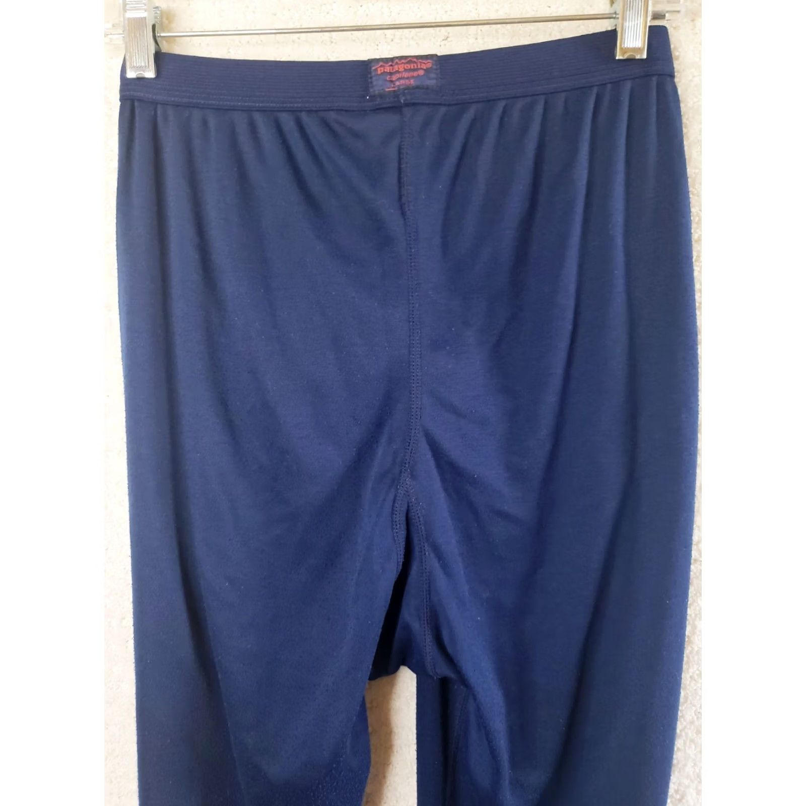 Patagonia VINTAGE Patagonia Capilene Blue Thermal Baselayer Bottoms Underwear Women L Capilene Polyester Knit Tapered Inseam 29 Size 36" / US 14 / IT 50 - 4 Thumbnail