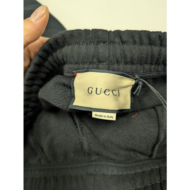 Gucci o1rshd1 Light Felted Cotton Jersey Jogging Pant in Black Size US 38 / EU 54 - 16 Thumbnail
