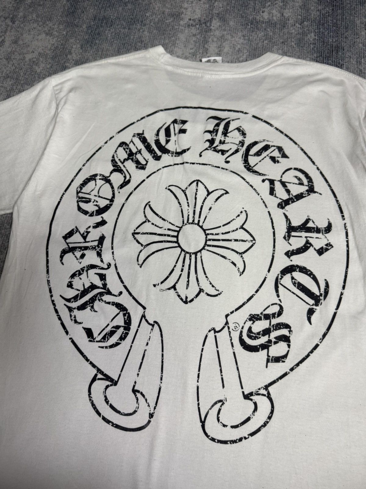 Chrome Hearts VINTAGE! THRASHED! HORSESHOE SCROLL Size US L / EU 52-54 / 3 - 9 Thumbnail