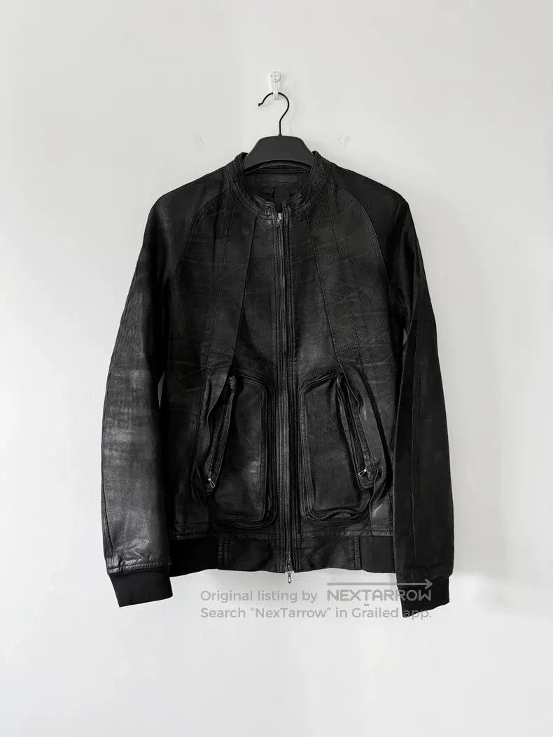 Julius goth;ik Symmetric Cowl/High Neck Leather Jacket | Grailed