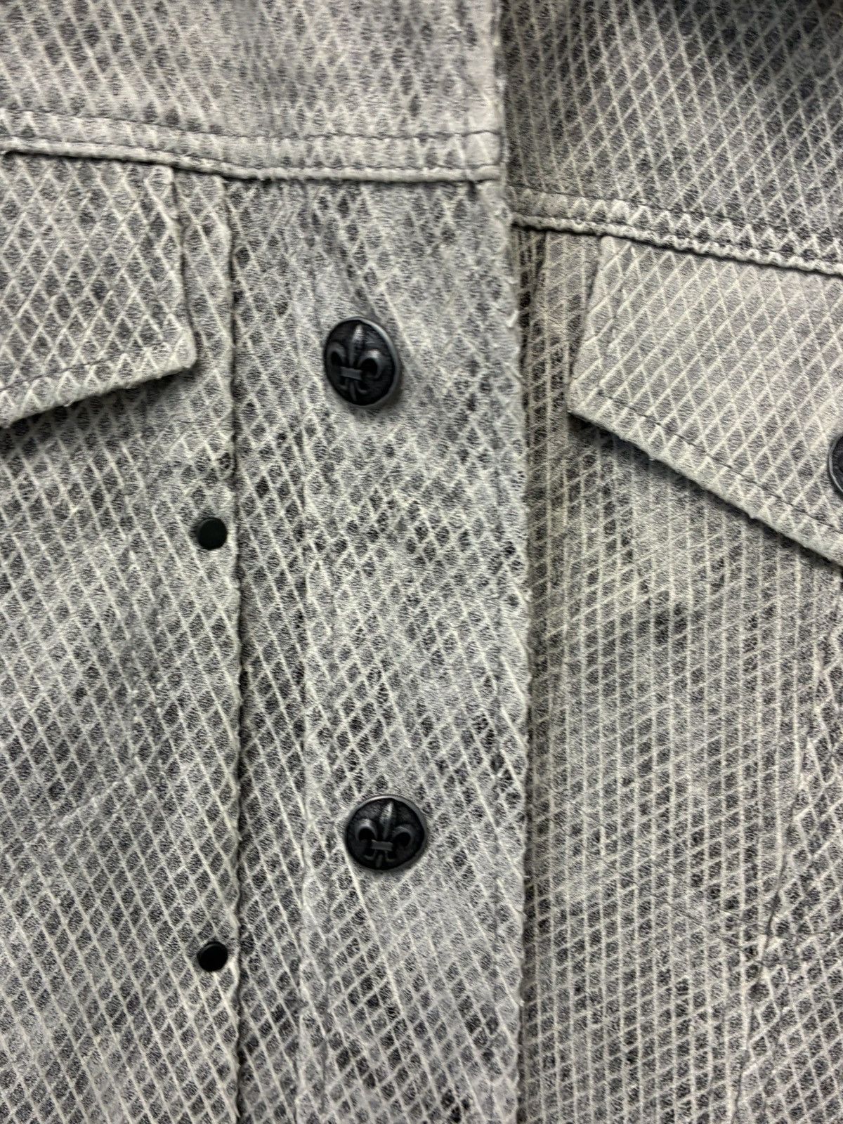 John Varvatos Snake Embossed Leather Trucker jacket EU 48 USA 38 Size US M / EU 48-50 / 2 - 17 Thumbnail