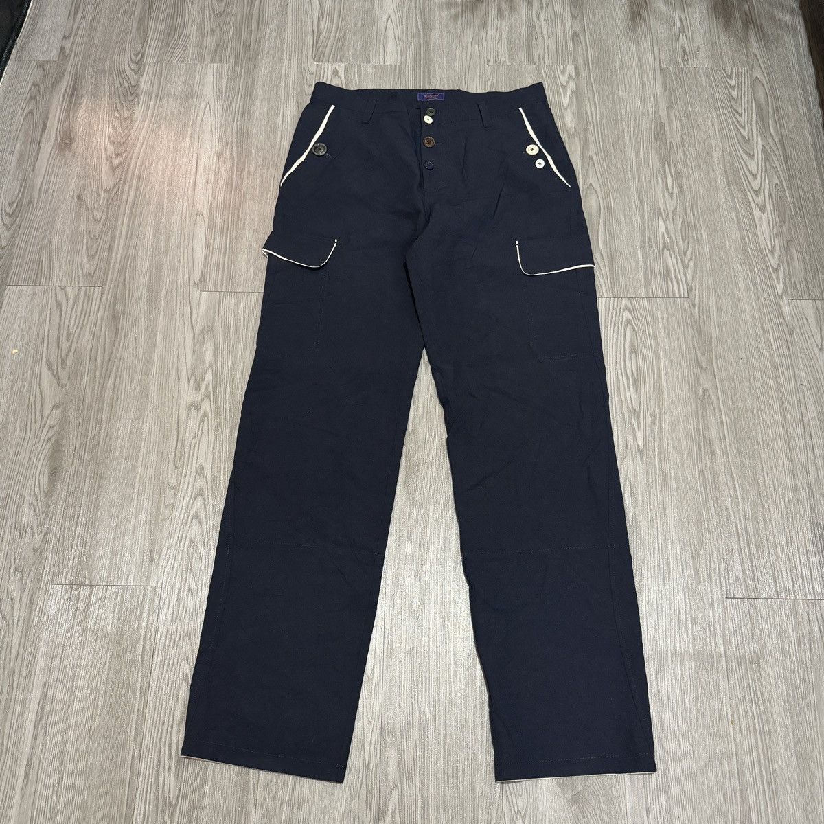 Japanese Brand × Undercover × Vintage Undercover AW 04/05 "BUT BEAUTIFUL" Navy Button Cargo pants Size US 32 / EU 48 - 2 Thumbnail