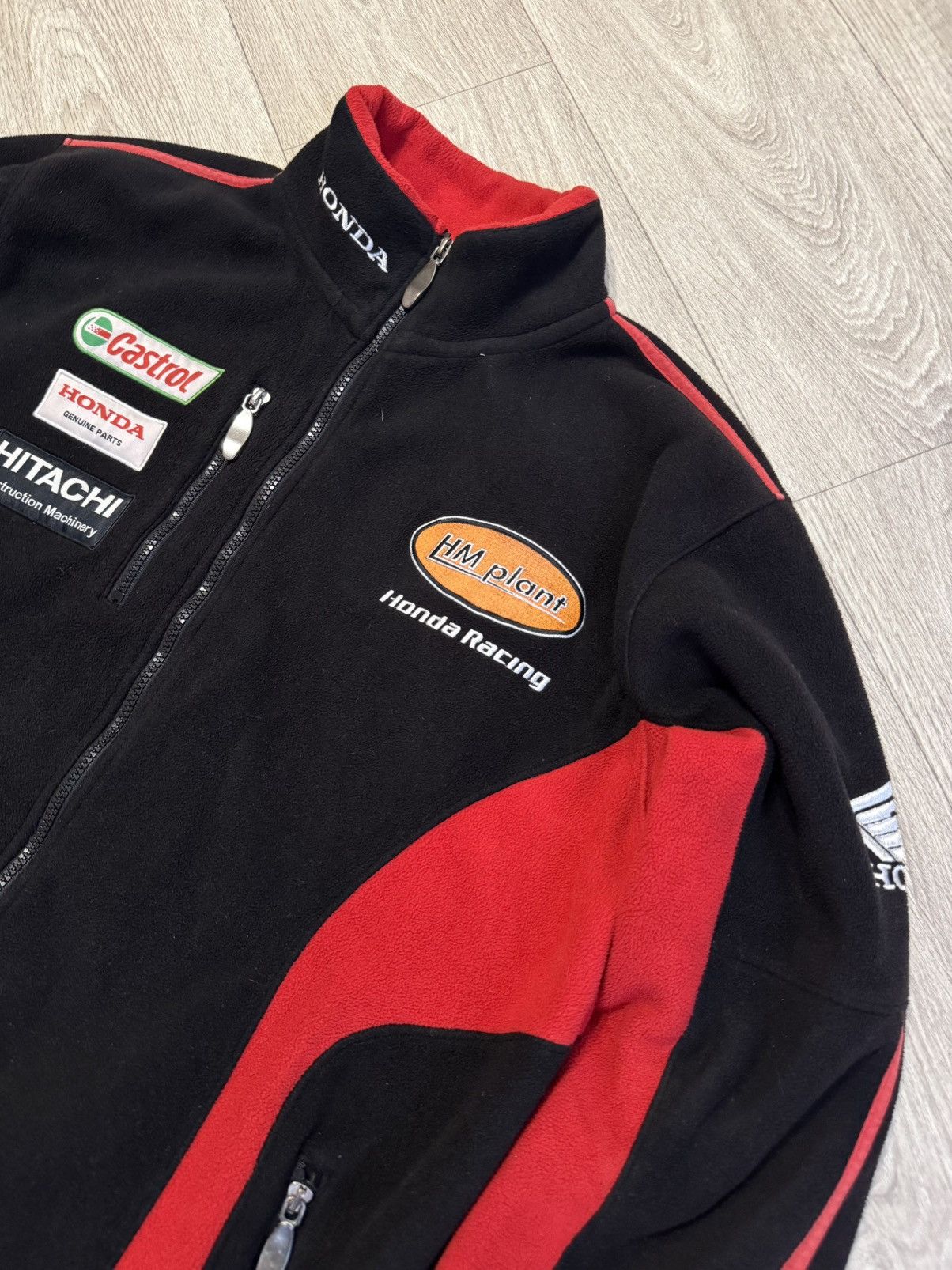 Honda 🔷Vintage Honda Racing Fleece Sweatshirt 90s🔷 Size US M / EU 48-50 / 2 - 3 Thumbnail