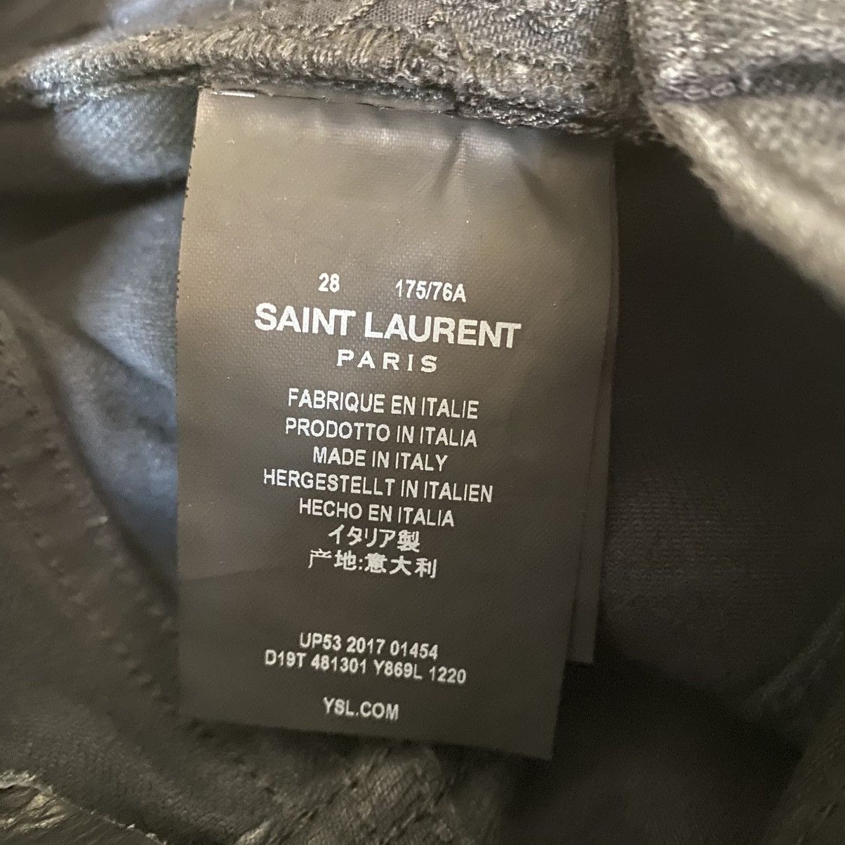 Saint Laurent Paris SLP D14 Slim Fit Low Waist Jeans Size US 28 / EU 44 - 5 Thumbnail