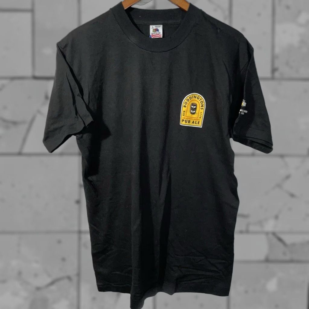 Fruit Of The Loom VINTAGE Fruit of the Loom T-Shirt STITCH USA Black Graphic Tee Mens L Adult Large Cotton Single Stitch Size US L / EU 52-54 / 3 - 1 Thumbnail
