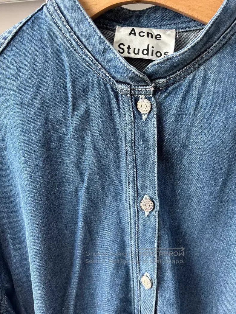 Acne Studios Acne Studios Blue Frayed Edge Shirt Jacket Size XS / US 0-2 / IT 36-38 - 3 Thumbnail