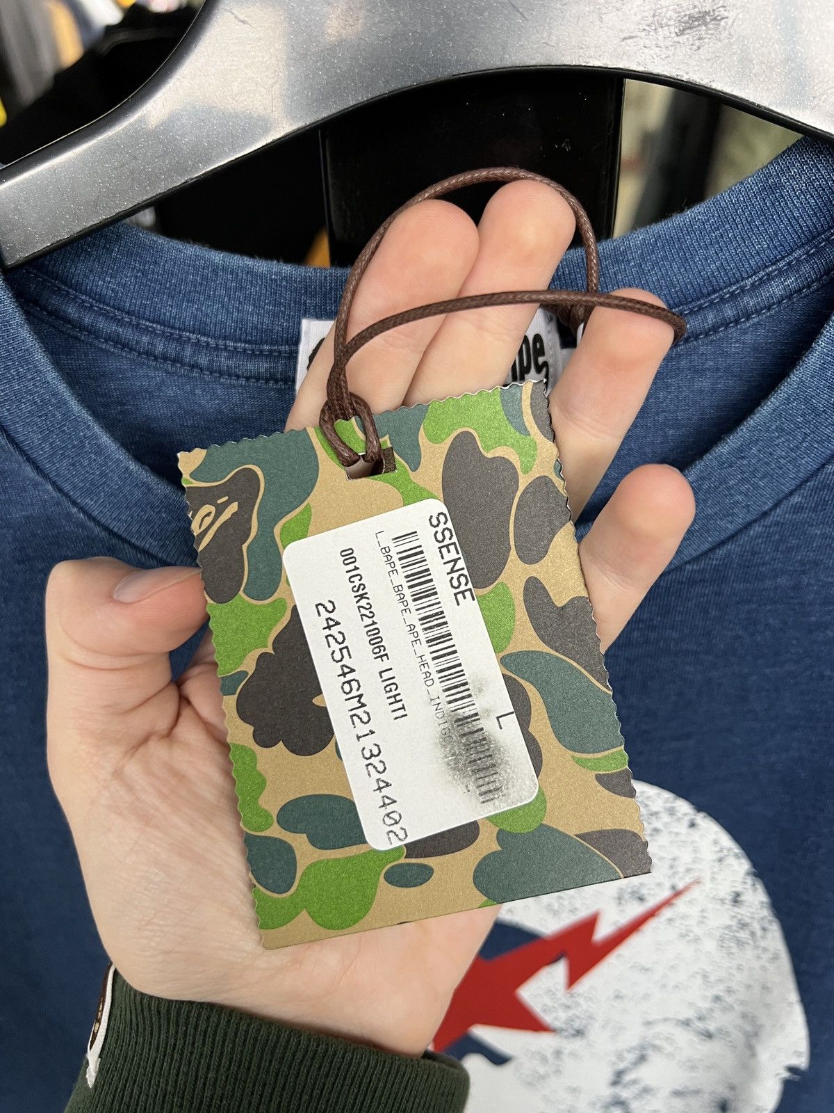 Bape BAPE APE HEAD BAPE STA INDIGO TEE Size US L / EU 52-54 / 3 - 6 Thumbnail