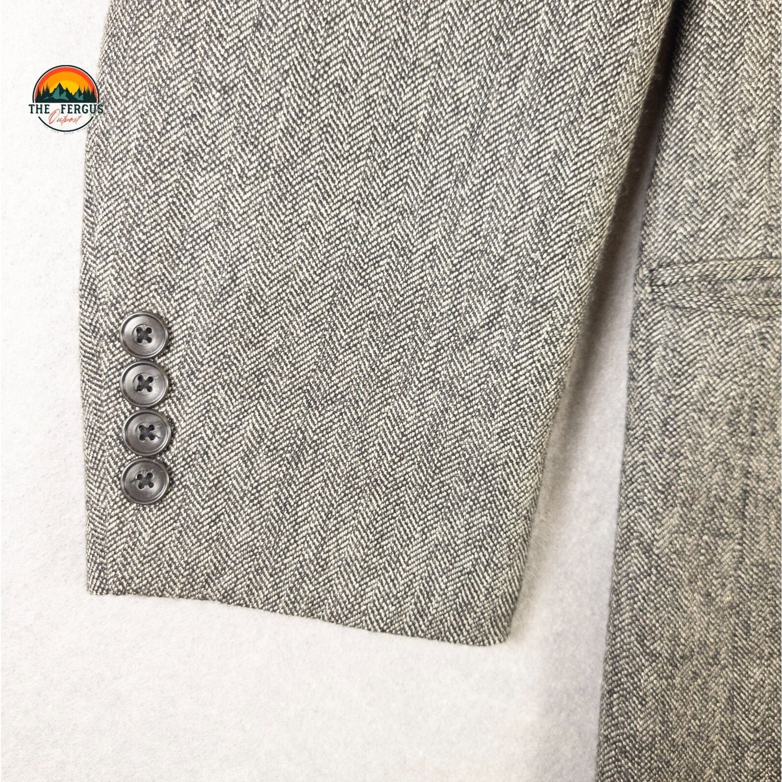 Savile Row Savile Row Macys Blazer Gray Single-Breasted Men's L 44 Size 44L - 12 Thumbnail