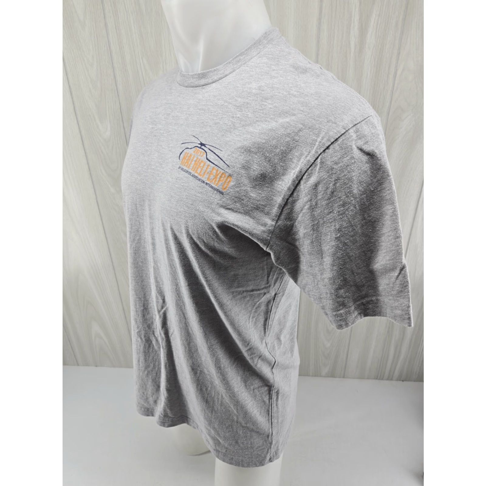 Next Level HAI Heli Expo 2017 Dallas TX Gray Mens T Shirt Size Large Size US L / EU 52-54 / 3 - 5 Thumbnail
