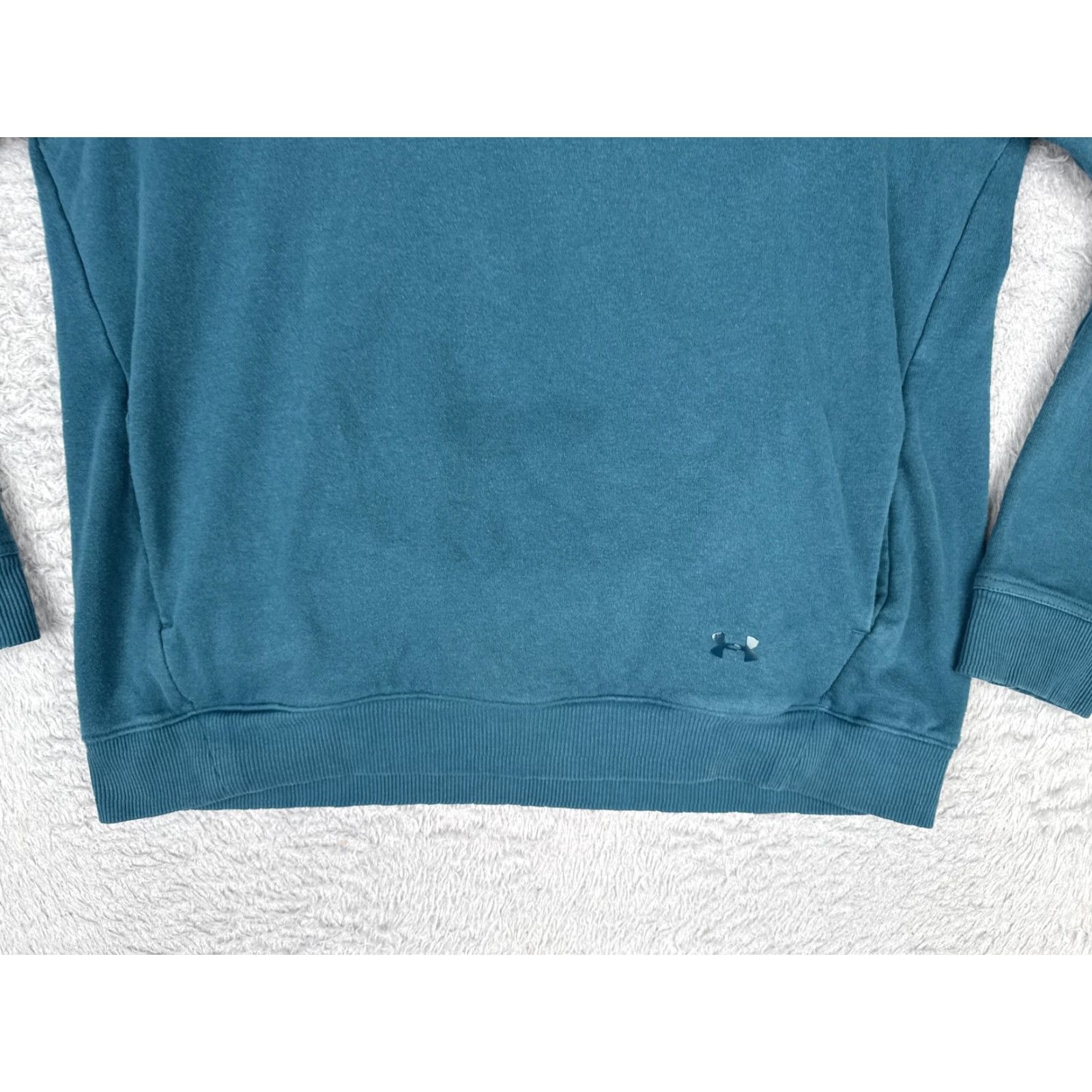 Under Armour Under Armour Threadborne Hoodie Women Medium Blue Pullover Sweatshirt Logo Knit Size M / US 6-8 / IT 42-44 - 5 Thumbnail