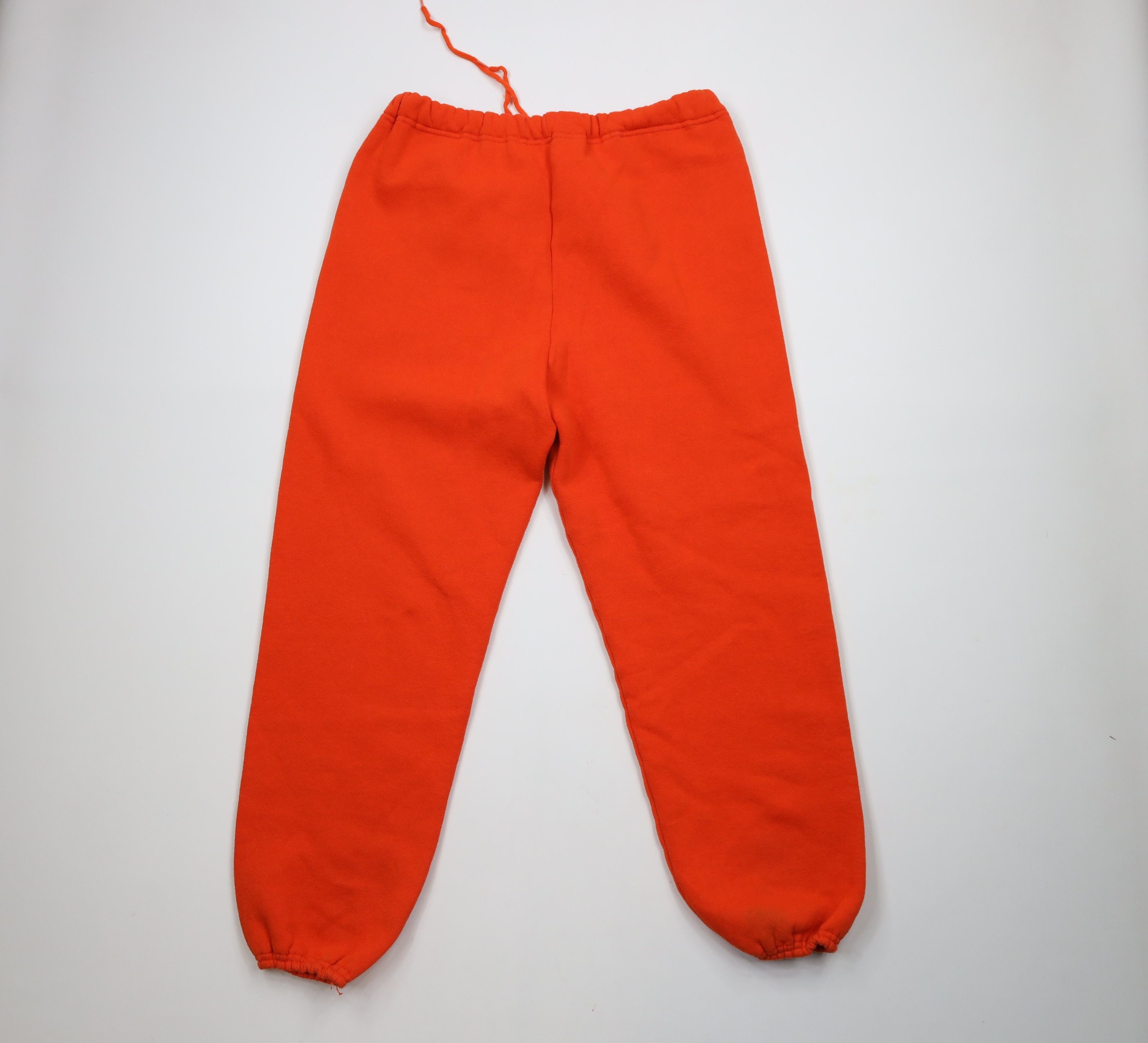 Vintage Vintage 90s Streetwear Heavy Sweatpants Joggers Orange USA Size US 38 / EU 54 - 9 Thumbnail