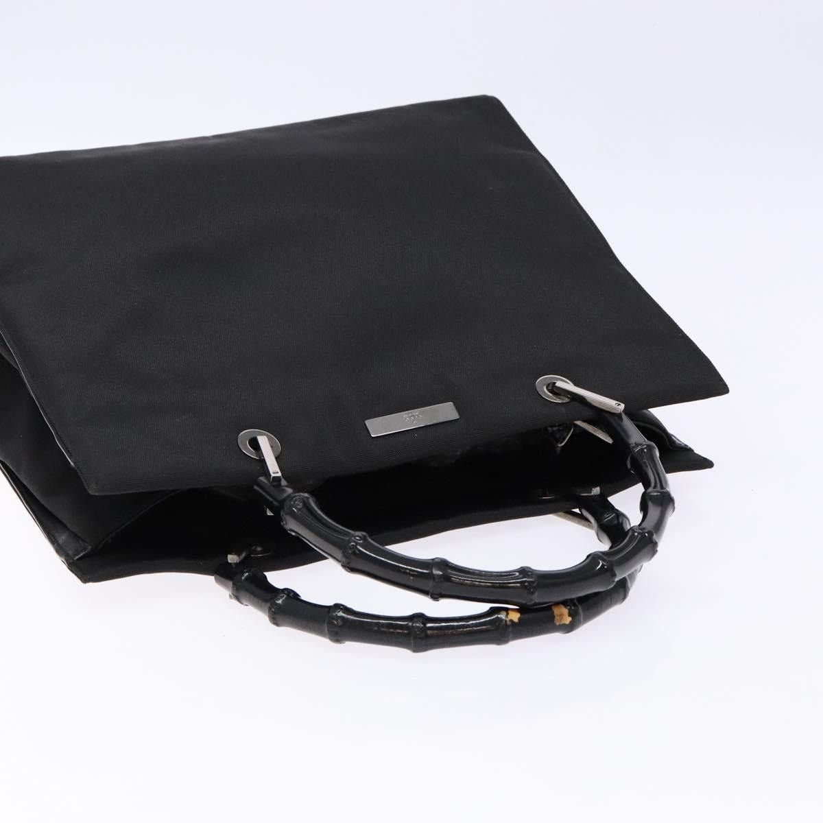 Gucci GUCCI Bamboo Hand Bag Nylon Black Silver 002 002 Size ONE SIZE - 6 Thumbnail