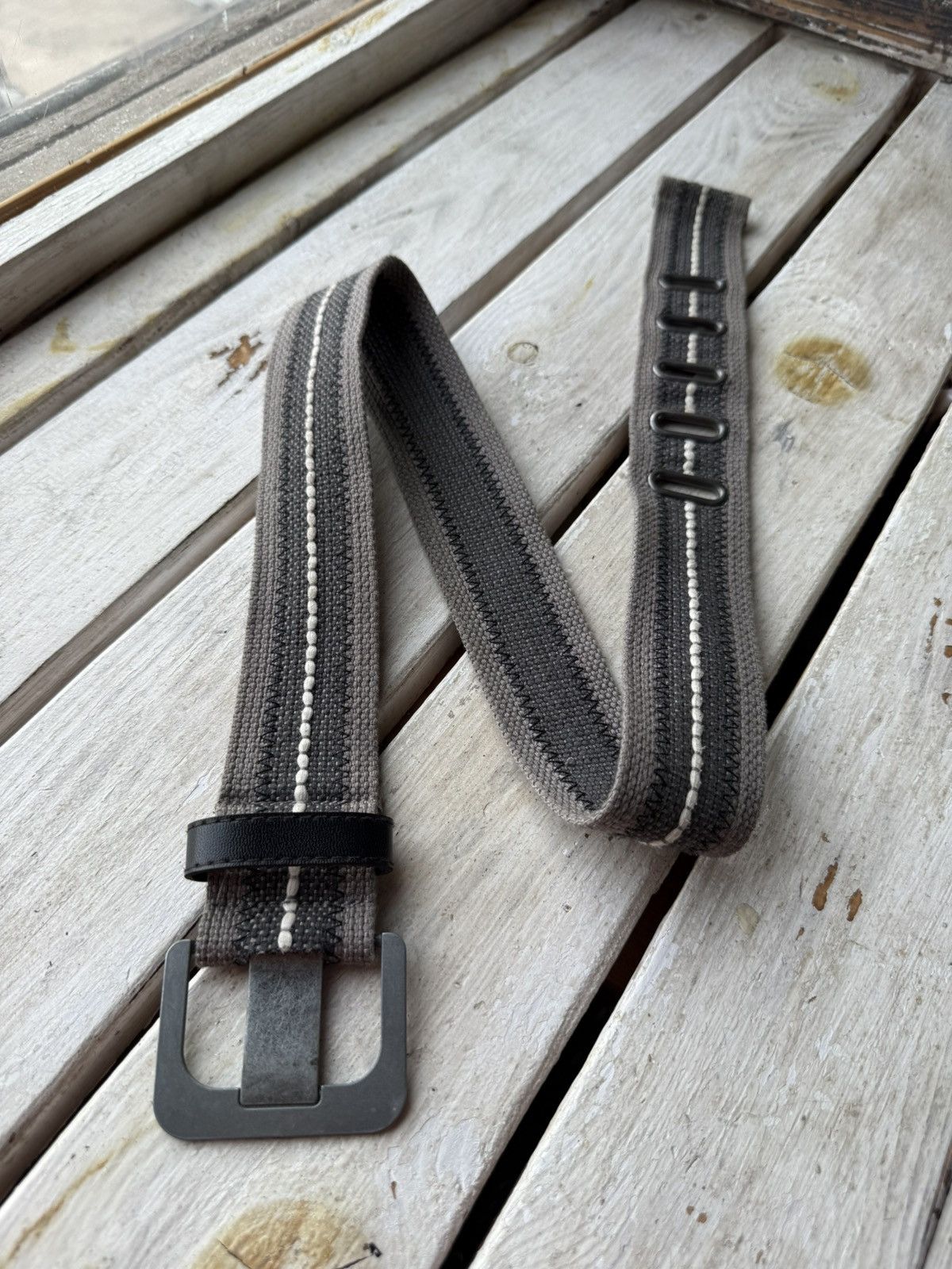 Japanese Brand × Vintage Vintage JapaneseCotton Punk Emo Rock Goth Y2K Drill belt Size ONE SIZE - 1 Thumbnail