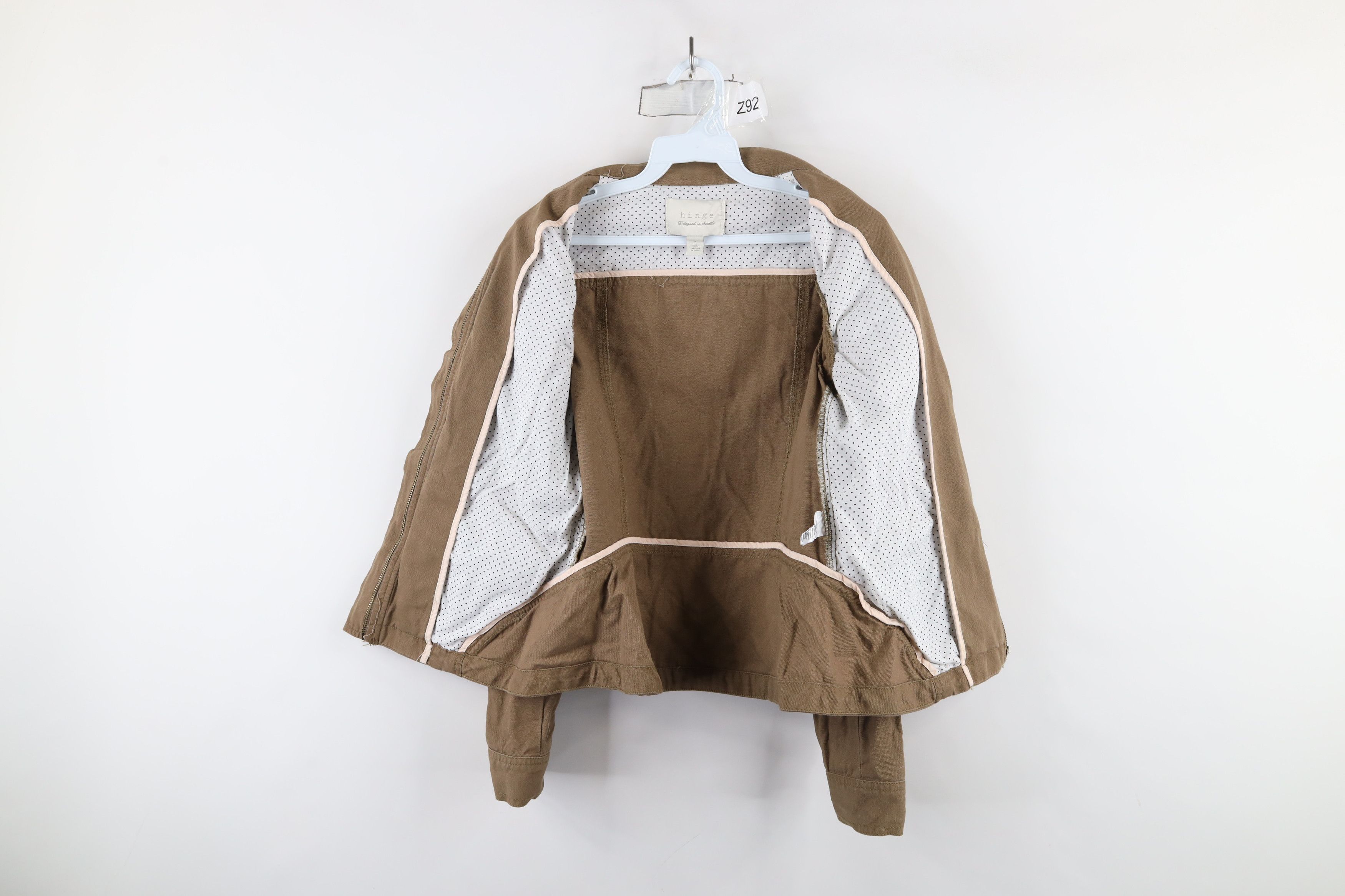 Vintage New Hinge Nordstrom Canvas Military Style Field Jacket Stone Size S / US 4 / IT 40 - 11 Thumbnail