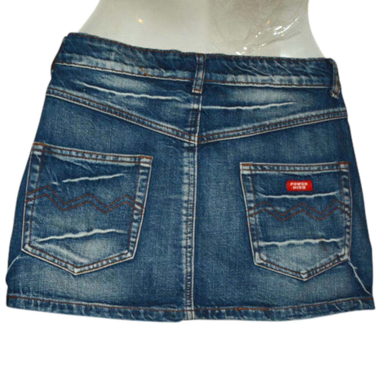 Japanese Brand y2k denim mini denim skirt sz S Size 27" / US 4 / IT 40 - 2 Thumbnail