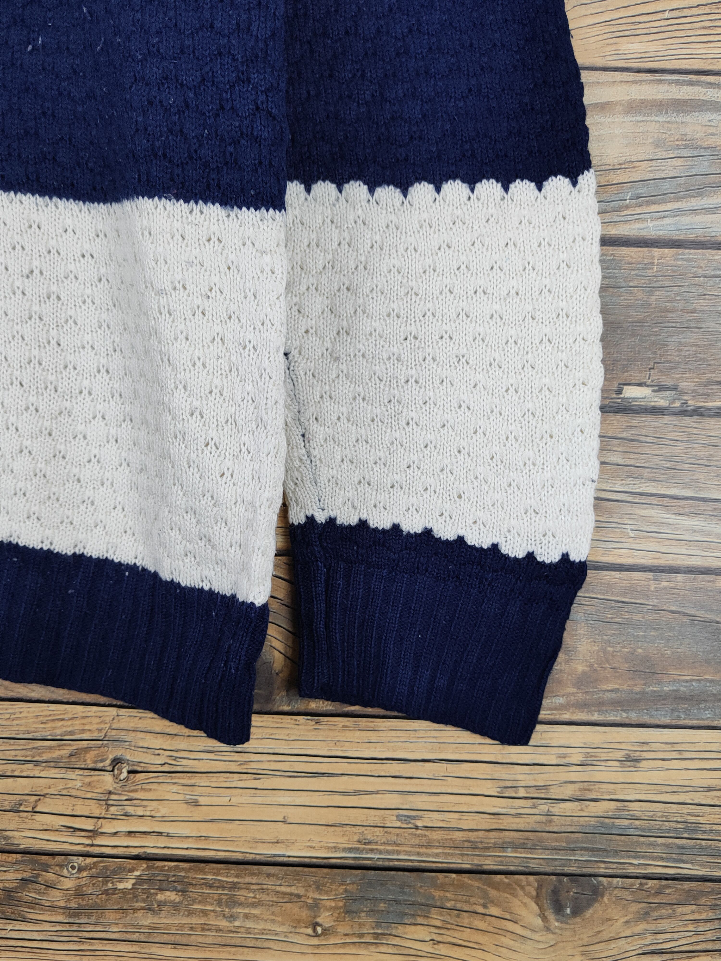 Homespun Knitwear Cathy's Closet Navy Cream Stripe Knitwear Sweatshirts#W 1004 Size US M / EU 48-50 / 2 - 6 Thumbnail