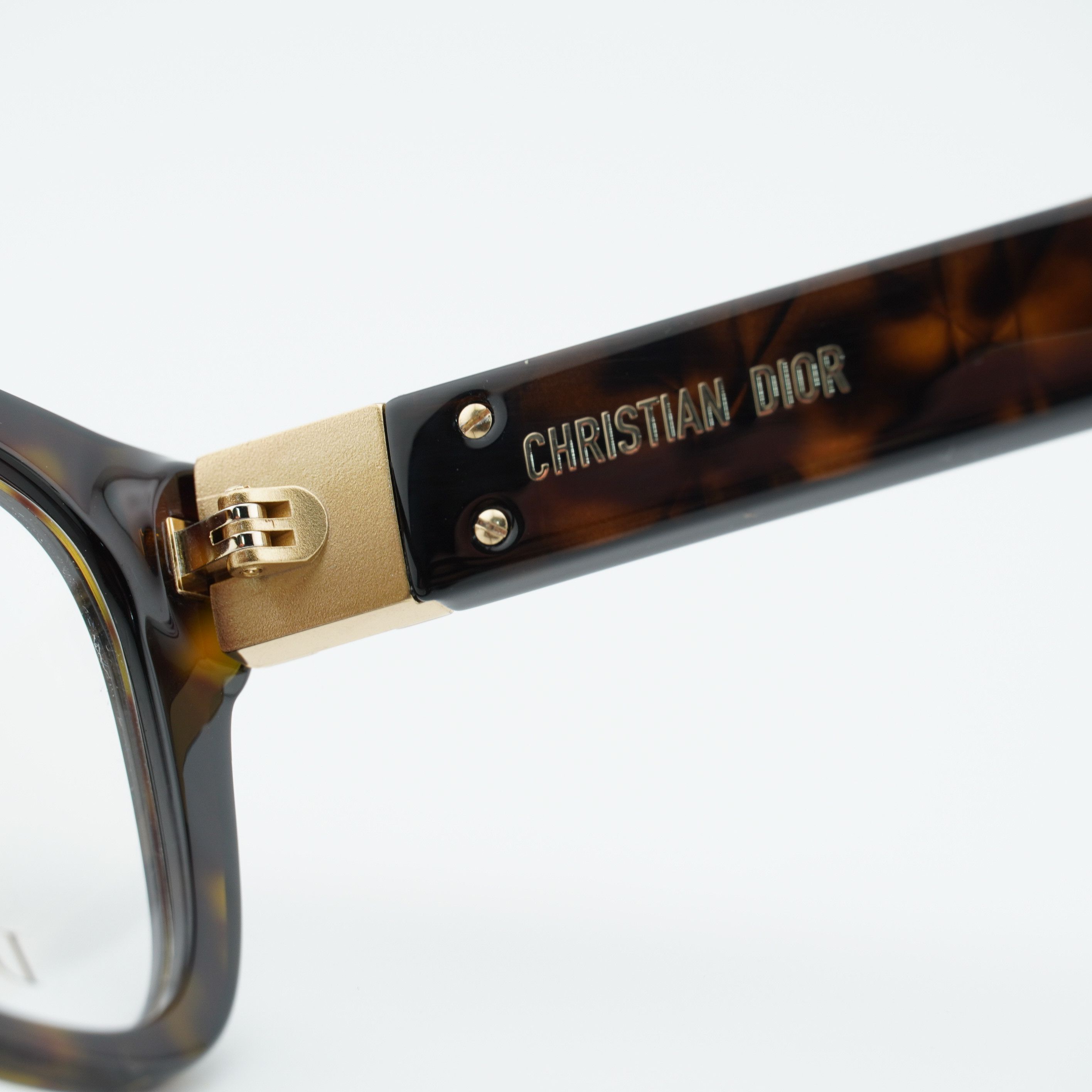 Dior Dior LADY 95.22O S1I 2000 Eyeglasses Havana 53mm Square Fram Size ONE SIZE - 9 Thumbnail