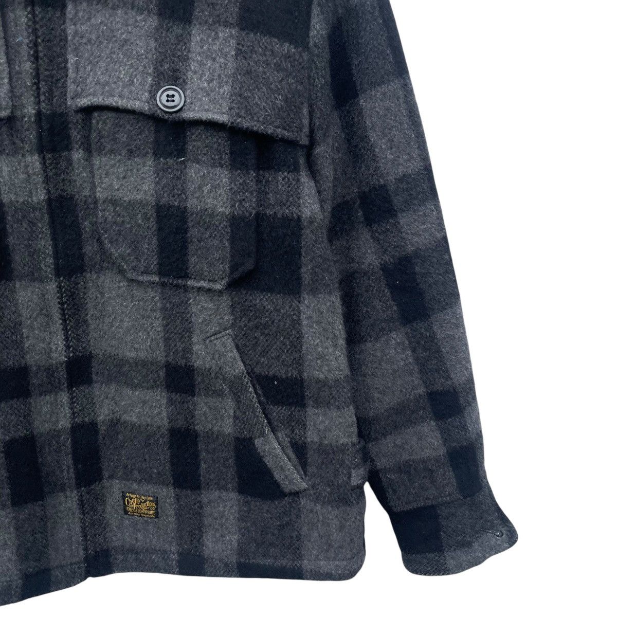 Flannel × Vintage 💥Cotie Production Checked Jacket Shadow Plaid Size US M / EU 48-50 / 2 - 5 Thumbnail