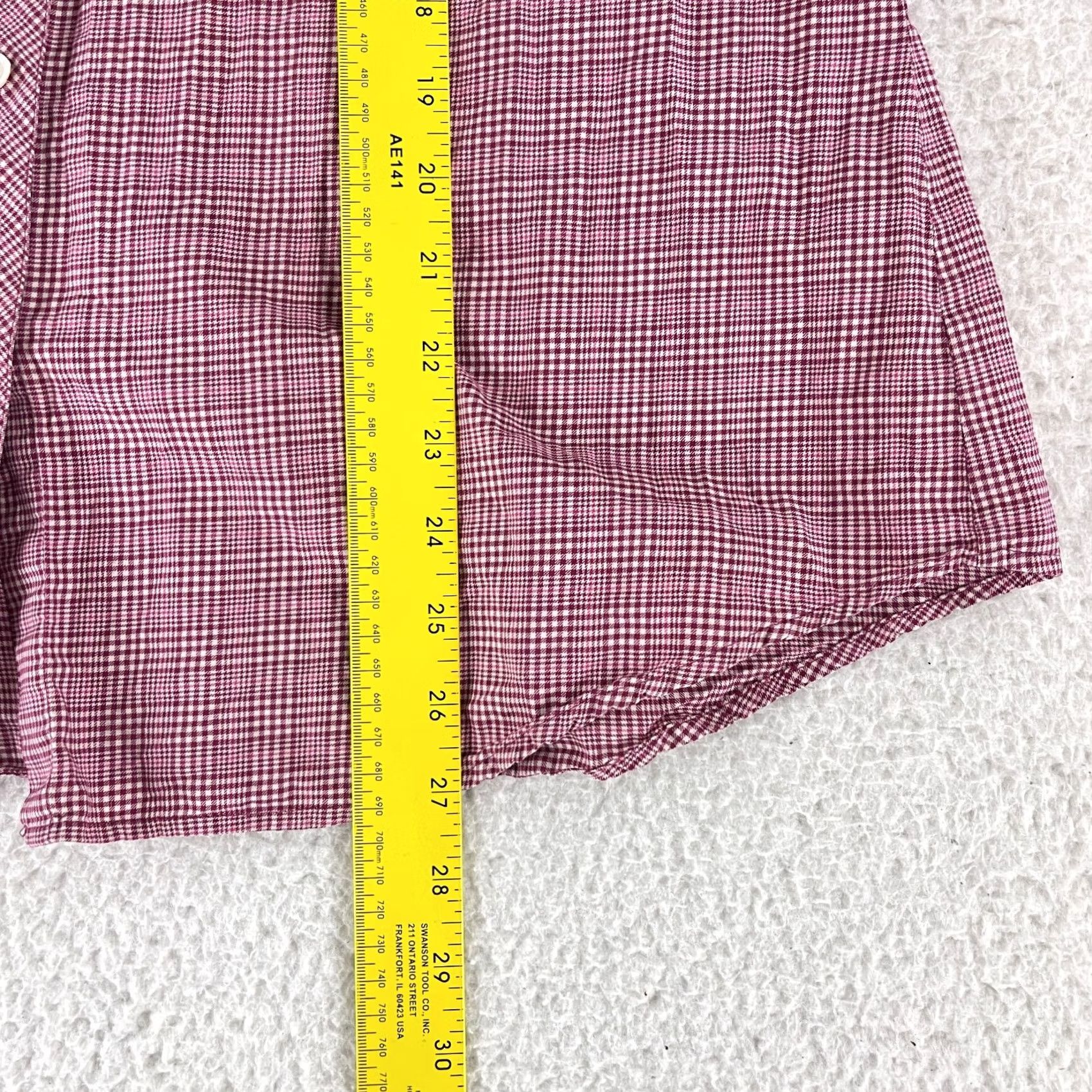Theory Theory Button-Up Shirt Womens Large Red Plaid 100% Cotton Casual Long Sleeve Shirt Size L / US 10 / IT 46 - 6 Thumbnail
