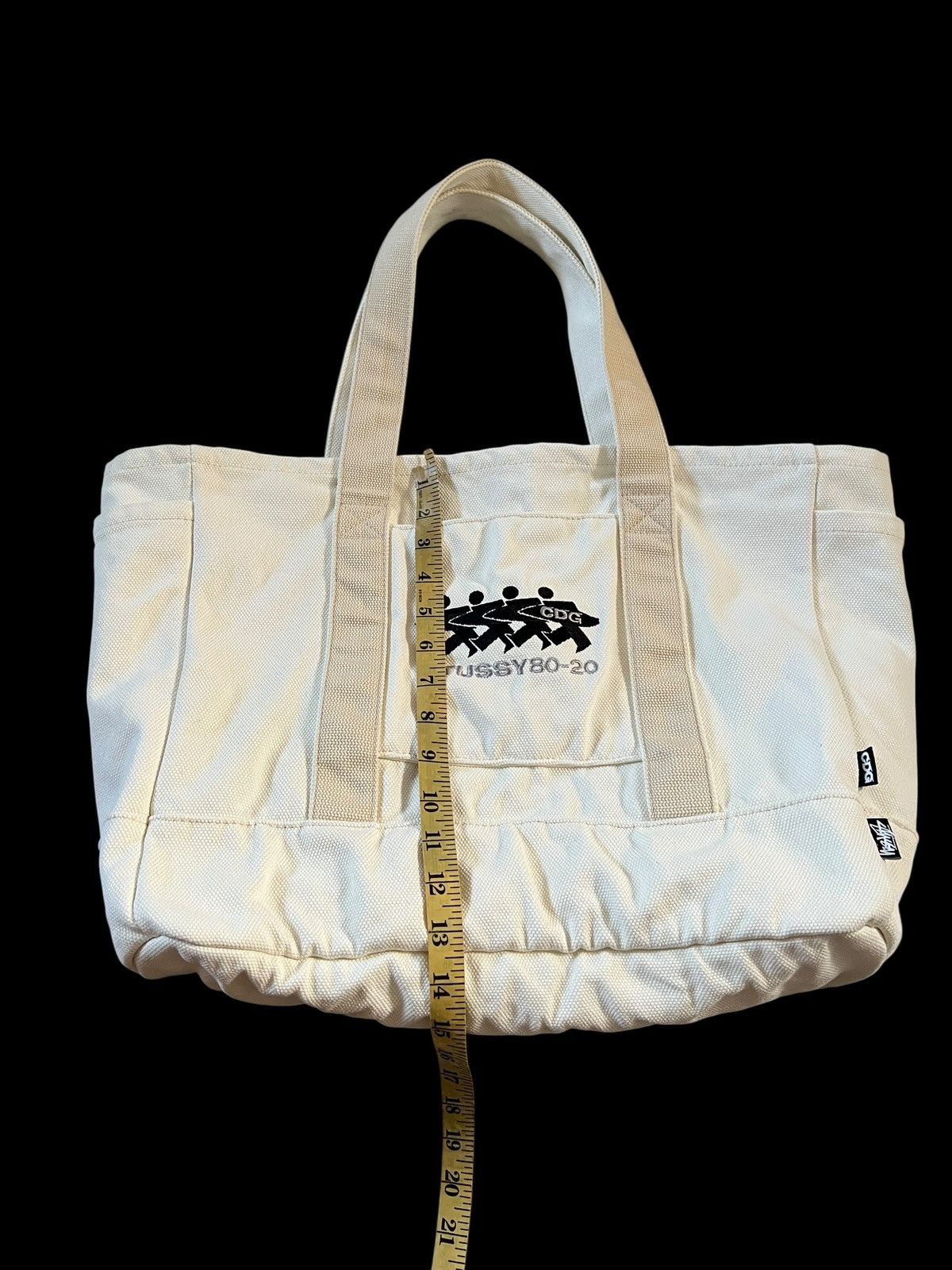 Comme des Garcons × Stussy Stussy x Comme des Garçons Heavy Canvas Tote Bag Size ONE SIZE - 16 Thumbnail