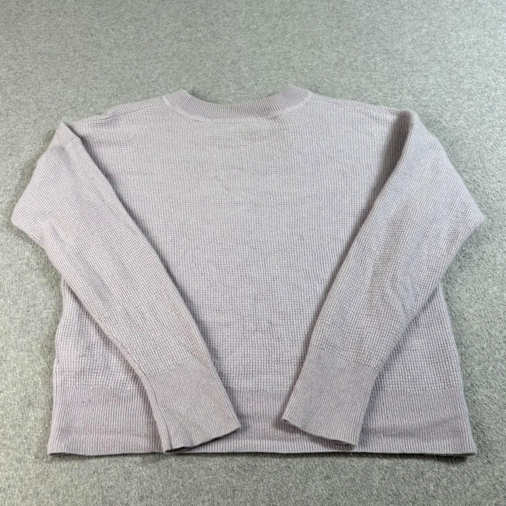 Madewell Madewell Sweater Women M Purple Waffle Knit Cashmere Crew Neck Long Sleeve Solid All Seasons Casual Vintage: No Size M / US 6-8 / IT 42-44 - 2 Thumbnail