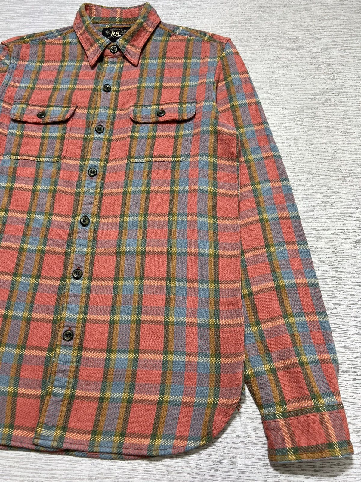 RRL Ralph Lauren RRL Ralph Lauren - Cameron Plaid Cotton Twill Flannel Shirt Size US S / EU 44-46 / 1 - 9 Thumbnail