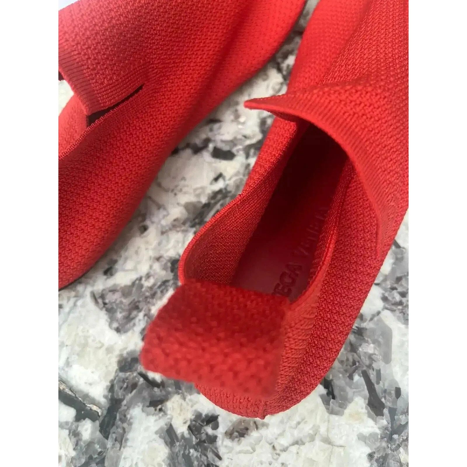 Bottega Veneta o1rshd1 Lattice Slipper Tech Knit Stretch Shoes Bright Red Size US 11 / EU 44 - 8 Thumbnail