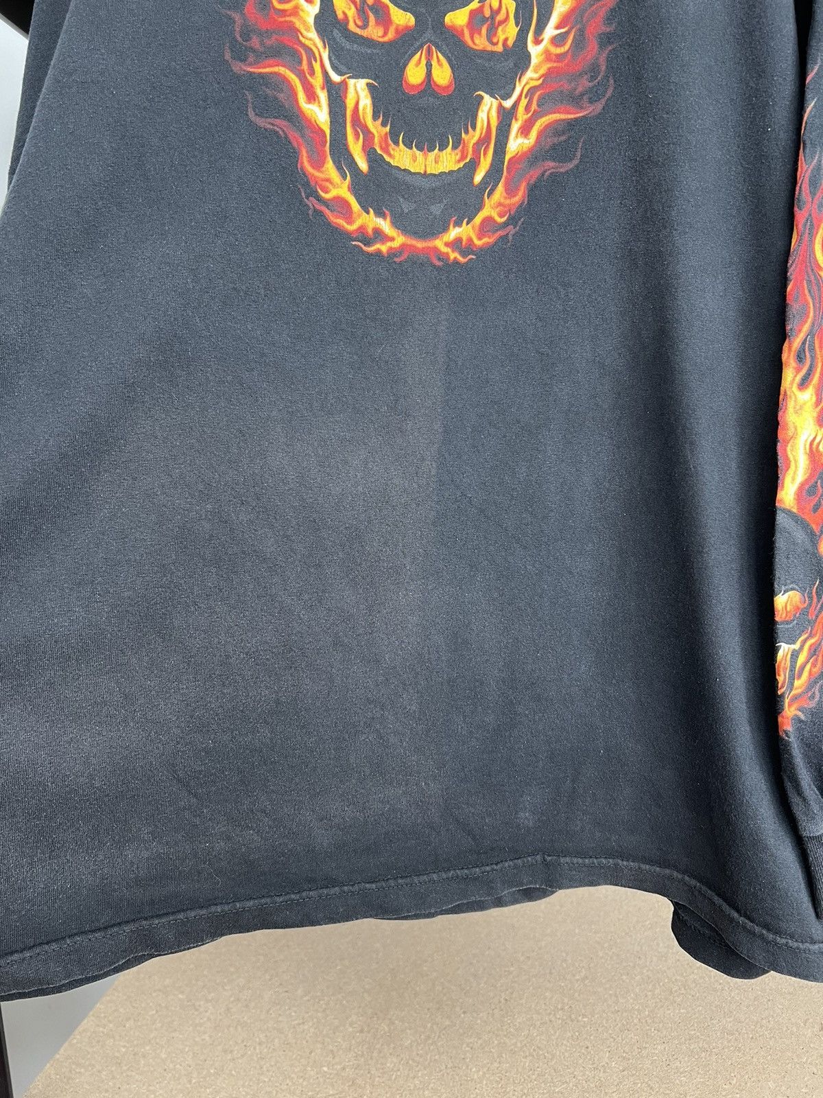 Vintage Vintage 2006 Flaming Skull Fire Ghost Rider AAA Long Sleeve Size US XXL / EU 58 / 5 - 14 Thumbnail