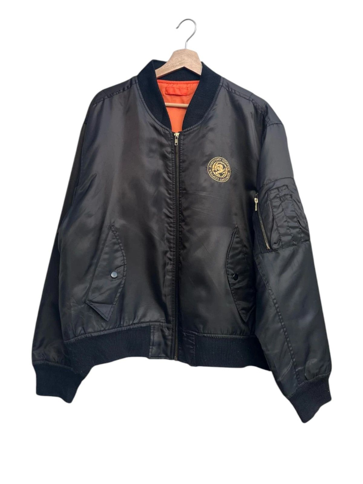 Vintage Suntory Coffee MA-1 Flight Jacket Size US S / EU 44-46 / 1 - 1 Thumbnail