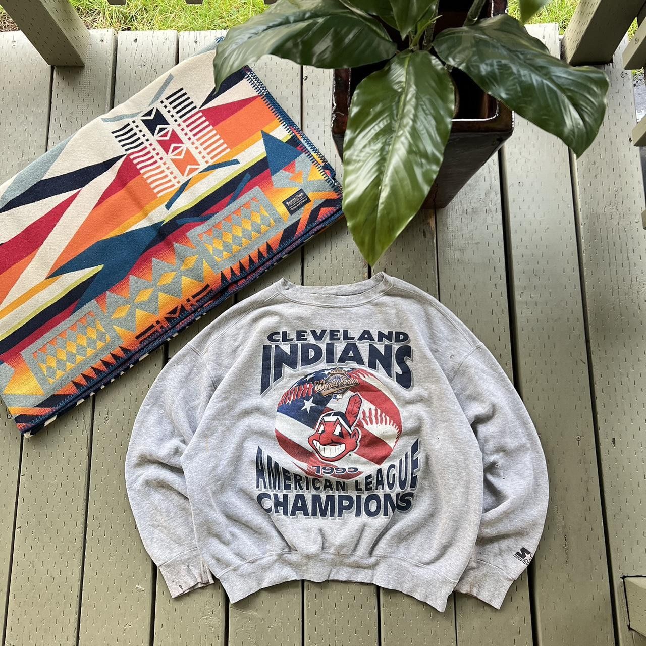 MLB × Starter × Vintage Vintage Starter Cleveland Indians Sweatshirt XLarge Size US XL / EU 56 / 4 - 2 Thumbnail