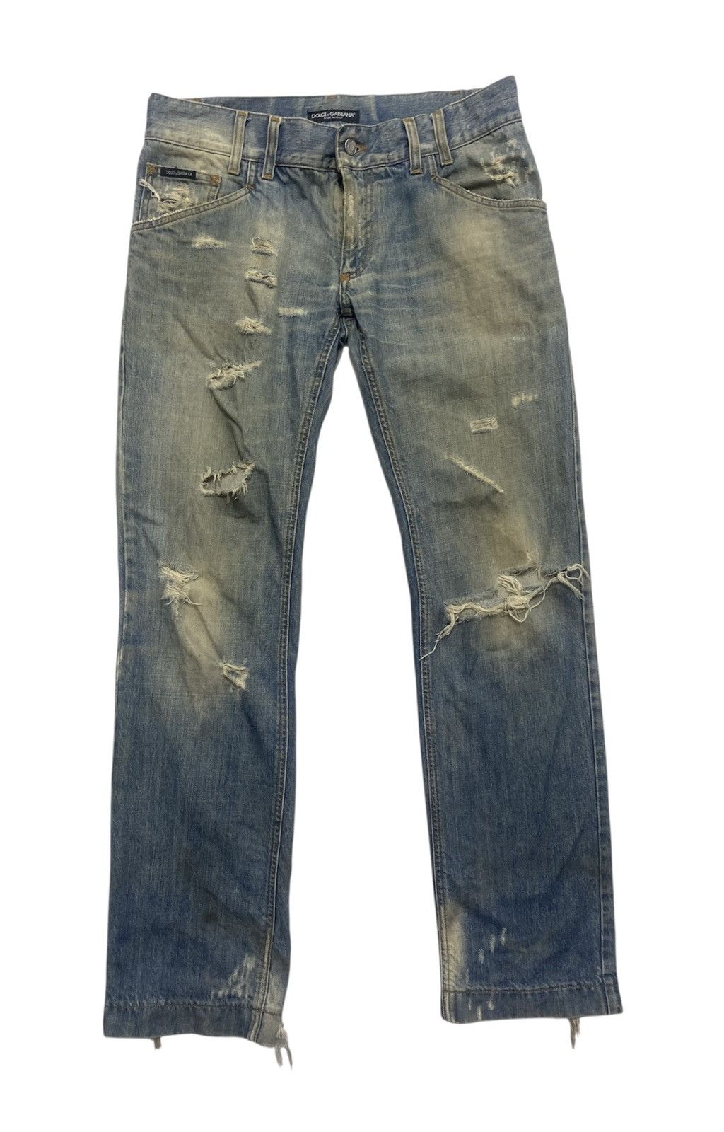 Dolce & Gabbana Dolce & Gabbana Mud Wash Distressed Denim Size US 34 / EU 50 - 1 Thumbnail