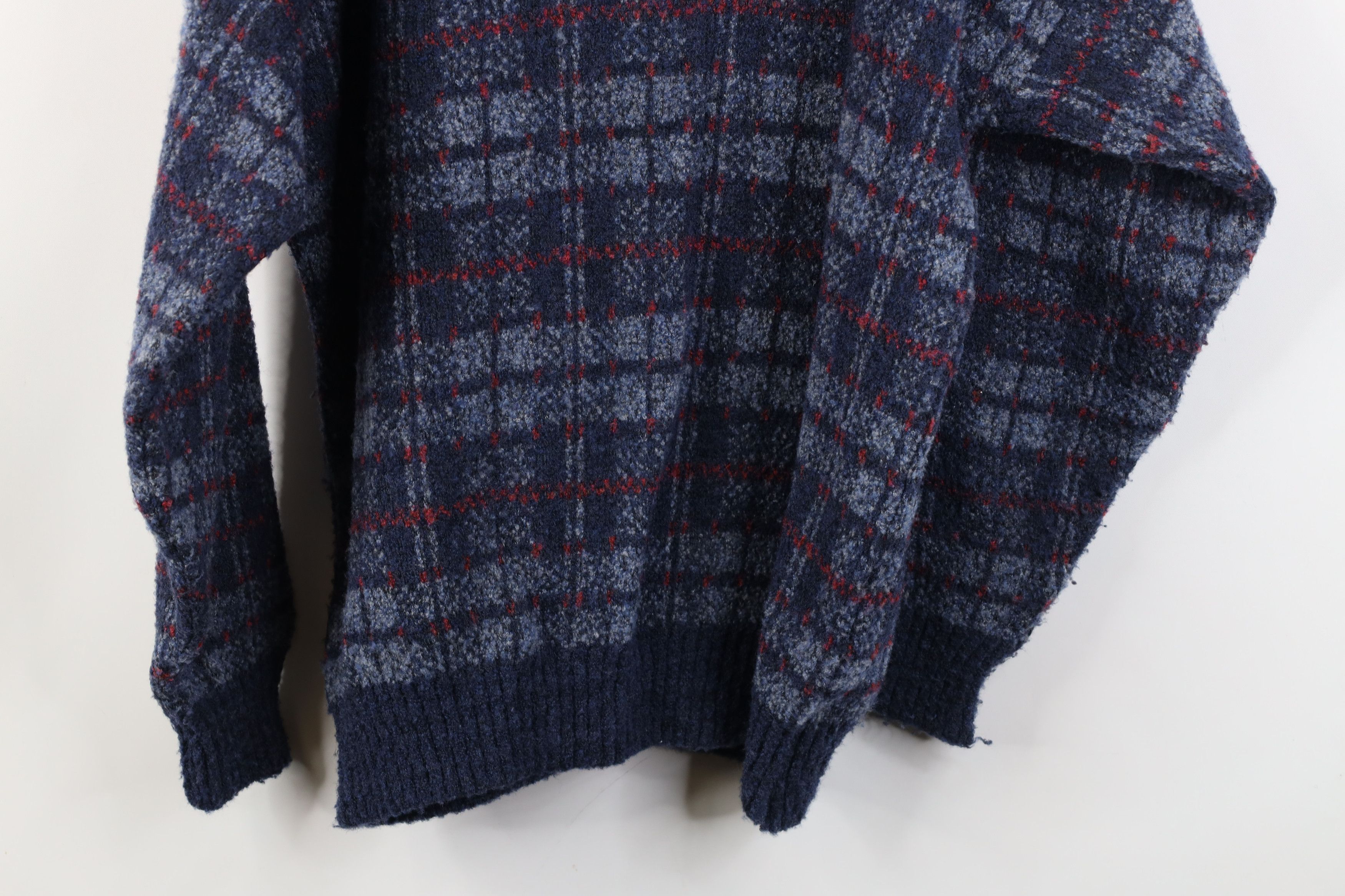 Vintage Vintage 90s Streetwear Wool Blend Cardigan Sweater Blue Size L / US 10 / IT 46 - 11 Thumbnail