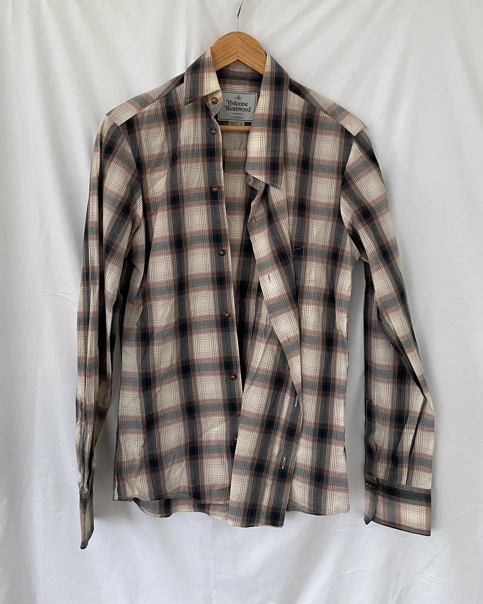 Vivienne Westwood Man Asymmetrical Plaid Shirt