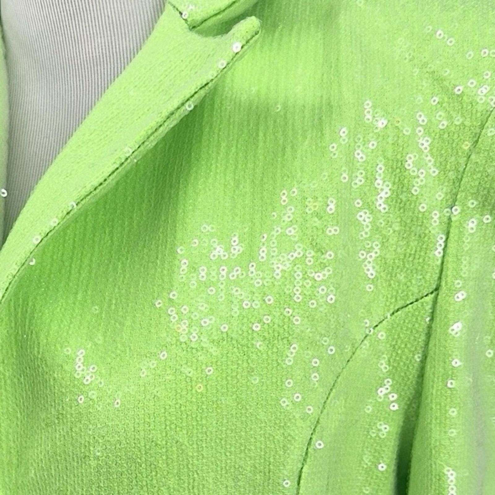 Bronx and Banco Bronx and Banco Zizi Neon Green Sequin Embellished Blazer Size XS / US 0-2 / IT 36-38 - 4 Thumbnail